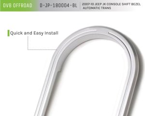 Jeep Wrangler Interior Trim Bezel - DV8 Offroad - Console Shift - Silver - `07-`18